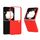 Custodia per telefono a copertura totale 3 in 1 per Honor Magic V Flip, effetto pelle smerigliata (rosso) Custodia per telefono a copertura totale 3 in 1 per Honor Magic V Flip, effetto pelle smerigliata (rosso)