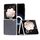Per Honor Magic V Flip PC Custodia per telefono con polvere glitterata sfumata trasparente satinata (nero) Per Honor Magic V Flip PC Custodia per telefono con polvere glitterata sfumata trasparente satinata (nero)