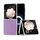 Custodia per telefono in polvere glitterata trasparente sfumata per Honor Magic V Flip PC (viola) Custodia per telefono in polvere glitterata trasparente sfumata per Honor Magic V Flip PC (viola)