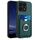 Custodia per telefono con porta carte ad anello per Honor X8a R20 (verde)