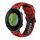 Per Garmin Approach S5 Cinturino in silicone bicolore (rosso + nero)