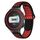 Per Garmin Forerunner 220 cinturino in silicone traspirante perforato bicolore (nero + rosso)