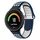 Per Garmin Forerunner 630 cinturino in silicone traspirante perforato bicolore (blu notte + bianco)