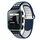 Per Garmin Approach S20 cinturino in silicone traspirante perforato bicolore (blu notte + bianco)