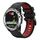 Per Garmin Quatix 5 22mm Cinturino sportivo in silicone bicolore (nero + rosso) Per Garmin Quatix 5 22mm Cinturino sportivo in silicone bicolore (nero + rosso)