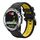 Per Garmin Quatix 5 22mm Cinturino sportivo in silicone bicolore (nero + giallo) Per Garmin Quatix 5 22mm Cinturino sportivo in silicone bicolore (nero + giallo)
