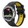 Per Garmin Quatix 5 Sapphire 22mm Cinturino sportivo in silicone bicolore (nero + giallo) Per Garmin Quatix 5 Sapphire 22mm Cinturino sportivo in silicone bicolore (nero + giallo)