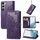 Per Samsung Galaxy S23 5G Custodia per telefono in pelle goffrata con fiore mandala (viola) Per Samsung Galaxy S23 5G Custodia per telefono in pelle goffrata con fiore mandala (viola)
