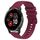 Per Garmin Venu 2 Plus cinturino in silicone tinta unita con motivo a punti ondulati da 20 mm (rosso vino) Per Garmin Venu 2 Plus cinturino in silicone tinta unita con motivo a punti ondulati da 20 mm (rosso vino)