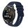 Per Huawei Watch GT Runner 22mm cinturino in silicone tinta unita con motivo a pois ondulato (blu navy) Per Huawei Watch GT Runner 22mm cinturino in silicone tinta unita con motivo a pois ondulato (blu navy)
