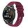 Per Huawei Watch GT Runner 22mm cinturino in silicone tinta unita con motivo a pois ondulato (rosso vino) Per Huawei Watch GT Runner 22mm cinturino in silicone tinta unita con motivo a pois ondulato (rosso vino)