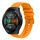 Per Huawei Watch GT 2E Cinturino per orologio in silicone tinta unita con motivo a pois ondulato da 22 mm (giallo) Per Huawei Watch GT 2E Cinturino per orologio in silicone tinta unita con motivo a pois ondulato da 22 mm (giallo)