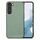 Per Samsung Galaxy S23 5G Custodia posteriore in pelle con texture in fibra di carbonio (verde)