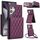 Custodia per telefono RFID con tracolla rombica per Samsung Galaxy S24 Ultra 5G YM015 (viola scuro)