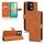 Per vivo Y28 4G Skin Feel custodia magnetica in pelle con vibrazione (marrone)
