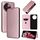 Custodia per cellulare in pelle con texture in fibra di carbonio per vivo V30e (rosa)