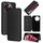 Custodia per cellulare in pelle con texture in fibra di carbonio per vivo V30e (nera)