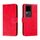 Per vivo S18 Custodia in pelle con stampa a fiori in pizzo (rosso)