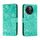 Custodia per cellulare in pelle con vibrazione in rilievo con fiori in pizzo per vivo S18E (verde) Custodia per cellulare in pelle con vibrazione in rilievo con fiori in pizzo per vivo S18E (verde)