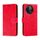 Custodia per cellulare in pelle con vibrazione in rilievo con fiori in pizzo per vivo S18E (rossa)