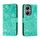 Custodia per cellulare in pelle con vibrazione in rilievo con fiori in pizzo per vivo Y35M+ (verde) Custodia per cellulare in pelle con vibrazione in rilievo con fiori in pizzo per vivo Y35M+ (verde)