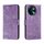 Custodia per telefono in pelle con vibrazione in rilievo con fiore in pizzo per vivo Y38 (viola)