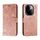 Custodia per cellulare in pelle con vibrazione in rilievo con fiore in pizzo per vivo Y200 5G (oro rosa) Custodia per cellulare in pelle con vibrazione in rilievo con fiore in pizzo per vivo Y200 5G (oro rosa)