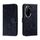 Custodia per telefono in pelle con vibrazione in rilievo con fiori in pizzo per Honor 100 Pro (blu scuro) Custodia per telefono in pelle con vibrazione in rilievo con fiori in pizzo per Honor 100 Pro (blu scuro)