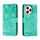 Custodia per cellulare in pelle con vibrazione in rilievo con fiori in pizzo per Honor X50i+ (verde) Custodia per cellulare in pelle con vibrazione in rilievo con fiori in pizzo per Honor X50i+ (verde)