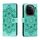 Custodia in pelle per telefono con motivo in rilievo Sun Mandala per vivo iQOO 12 (verde) Custodia in pelle per telefono con motivo in rilievo Sun Mandala per vivo iQOO 12 (verde)
