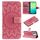 Custodia per telefono in pelle flip con motivo girasole in rilievo globale per vivo Y38 / Y200i / T3x (rosa)