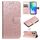 Custodia per cellulare in pelle con motivo girasole goffrato per vivo Y03 4G (rosa)