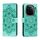 Per vivo iQOO 12 Pro Custodia in pelle con motivo a rilievo Sun Mandala (verde) Per vivo iQOO 12 Pro Custodia in pelle con motivo a rilievo Sun Mandala (verde)