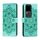 Custodia in pelle per telefono con motivo in rilievo Sun Mandala per vivo S18 (verde)
