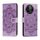 Per vivo S18e Custodia in pelle con motivo a rilievo Sun Mandala (viola)