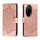 Custodia in pelle per telefono con motivo in rilievo Sun Mandala per Honor 100 Pro (oro rosa) Custodia in pelle per telefono con motivo in rilievo Sun Mandala per Honor 100 Pro (oro rosa)