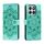 Custodia in pelle per telefono con motivo in rilievo Sun Mandala per Honor X8B (verde)