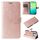 Per vivo Y38 / Y200i / T3x Custodia per cellulare in pelle con motivo a farfalla 3D globale in rilievo (oro rosa)