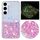 Custodia per telefono in TPU con polvere glitterata nottilucente con cornice trasparente per Samsung Galaxy S23 5G (rosa) Custodia per telefono in TPU con polvere glitterata nottilucente con cornice trasparente per Samsung Galaxy S23 5G (rosa)