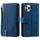 Per Xiaomi Redmi 13 4G Custodia in pelle con cerniera per nove carte con cordino (blu) Per Xiaomi Redmi 13 4G Custodia in pelle con cerniera per nove carte con cordino (blu)