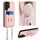 Per Samsung Galaxy S22 Ultra 5G R20 Custodia per telefono con anello a tracolla e carta (rosa) Per Samsung Galaxy S22 Ultra 5G R20 Custodia per telefono con anello a tracolla e carta (rosa)