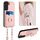 Per Samsung Galaxy S22+ 5G R20 Custodia per cellulare con anello in corda a tracolla (rosa) Per Samsung Galaxy S22+ 5G R20 Custodia per cellulare con anello in corda a tracolla (rosa)