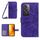 Per OPPO Reno 12 5G Global Skin Feel Custodia per telefono in pelle con vibrazione in rilievo girasole con cordino (viola scuro) Per OPPO Reno 12 5G Global Skin Feel Custodia per telefono in pelle con vibrazione in rilievo girasole con cordino (viola scuro)