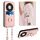 Per Honor X9b / Magic6 Lite R20 Custodia per cellulare con anello in corda a tracolla (rosa) Per Honor X9b / Magic6 Lite R20 Custodia per cellulare con anello in corda a tracolla (rosa)