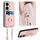 Per Honor X7b / Play 8T 5G R20 Custodia per cellulare con anello in corda a tracolla (rosa) Per Honor X7b / Play 8T 5G R20 Custodia per cellulare con anello in corda a tracolla (rosa)