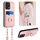 Per Honor X7a / Play7T R20 Custodia per cellulare con anello in corda a tracolla (rosa) Per Honor X7a / Play7T R20 Custodia per cellulare con anello in corda a tracolla (rosa)