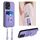 Per Honor X7a / Play7T R20 Custodia per cellulare con anello in corda a tracolla (viola) Per Honor X7a / Play7T R20 Custodia per cellulare con anello in corda a tracolla (viola)