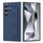 Custodia per telefono con supporto per cinturino in silicone per Samsung Galaxy S24 Ultra 5G (blu)