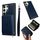 Per Samsung Galaxy S22 Ultra 5G Custodia per telefono con cerniera in tinta unita con 11 slot per schede e cordino (blu) Per Samsung Galaxy S22 Ultra 5G Custodia per telefono con cerniera in tinta unita con 11 slot per schede e cordino (blu)