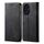 Custodia per telefono in pelle flip con texture denim per Honor 200 (nera) Custodia per telefono in pelle flip con texture denim per Honor 200 (nera)